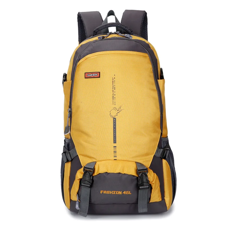 45L мужской водонепроницаемый рюкзак унисекс Дорожная Спортивная Сумка для альпинизма, пешего туризма, альпинизма, кемпинга, рюкзак для мужчин - Цвет: Цвет: желтый