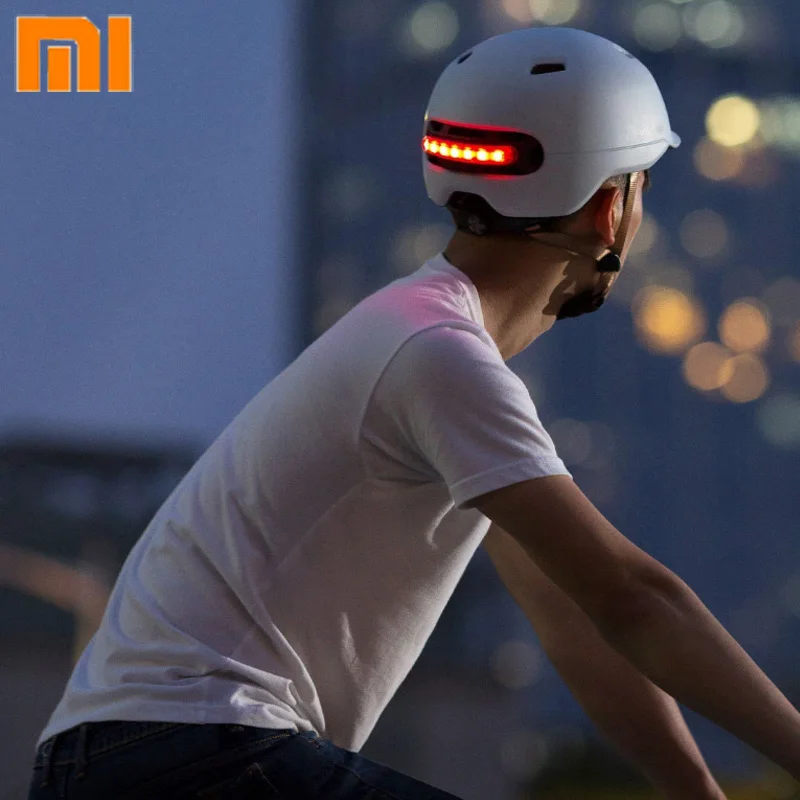 Xiaomi Smart4U City Smart шлем Предупреждение светильник уход за кожей лица маска Велосипедный спорт мотоцикл шлем Горный Дорожный скутер, способный преодолевать Броды для Для мужчин Для женщин Водонепроницаемый руля