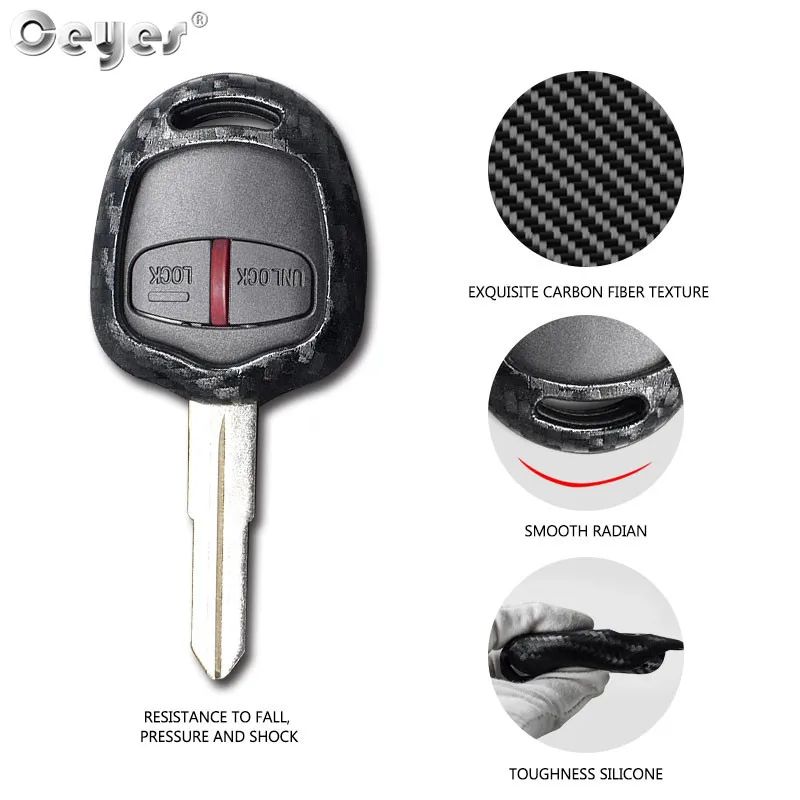 Car carbon fiber key cover for MITSUBISHI  (2)