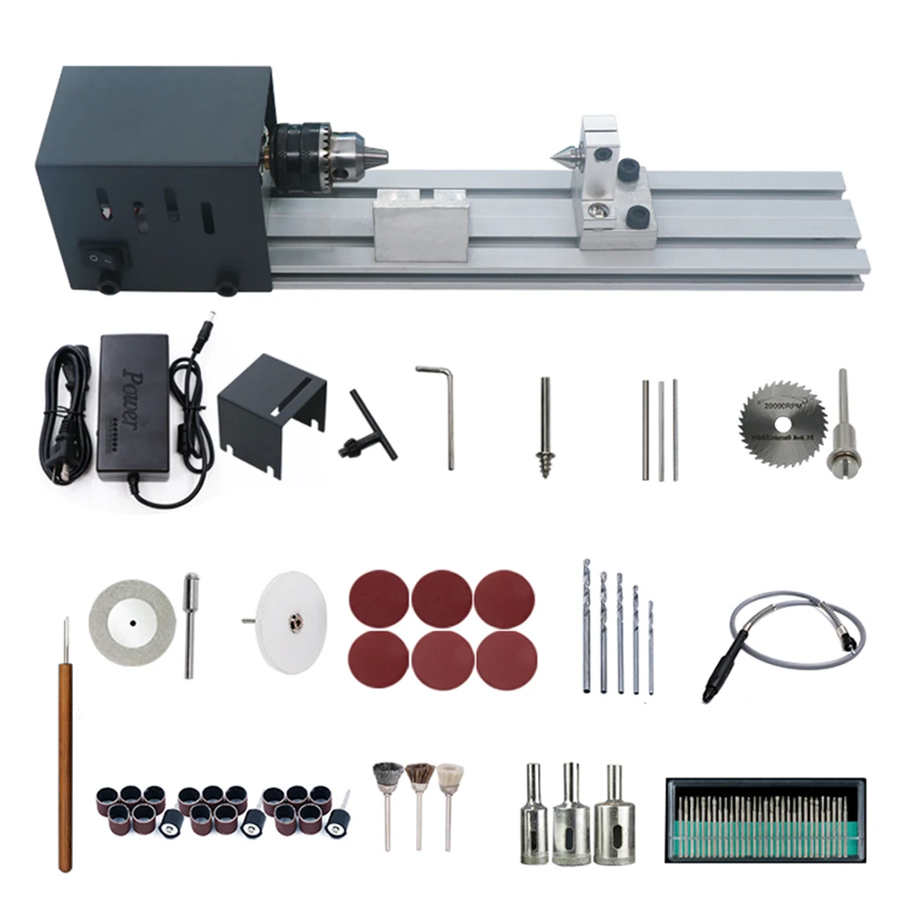 Токарный мини-станок бусины полировальные инструменты машина Деревообработка Craft DIY роторный инструмент универсальный набор США Plug