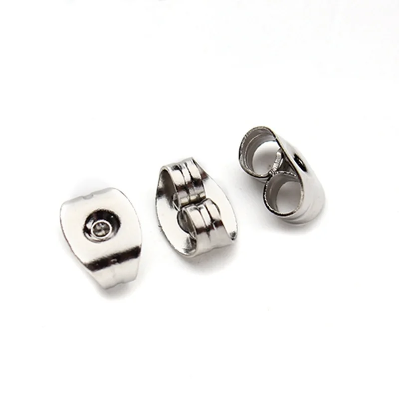

100Pcs 316L Stainless Steel Earring Back Earrings Stopper Diy Earring Findings for Handmade Crafts Jewelry Accessories Supplies