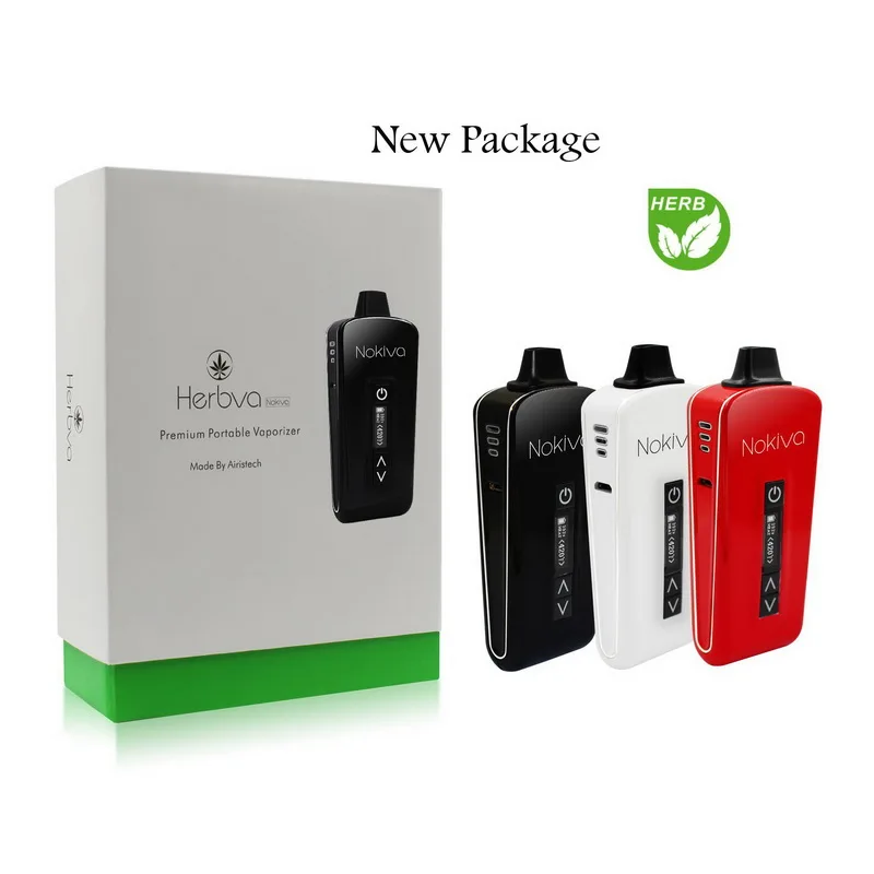 100% Original Aristech Nokiva e cigarette new dry herb vapor pen starter kit  nokiva e cig vaporizer black mamba