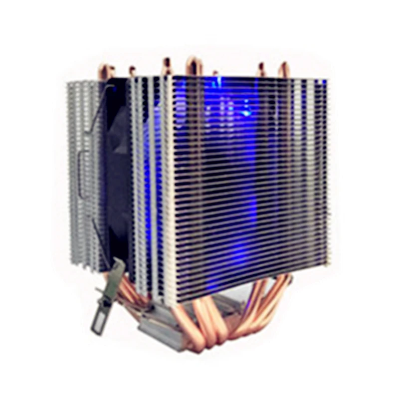 6 с тепловым стержнем heat pipe двойная башня 12 V кулер для Intel LAG 1366 1155 1156 1151 1150 775 для AMD Socket AM3/AM2 RGB светодиодный светильник кулер