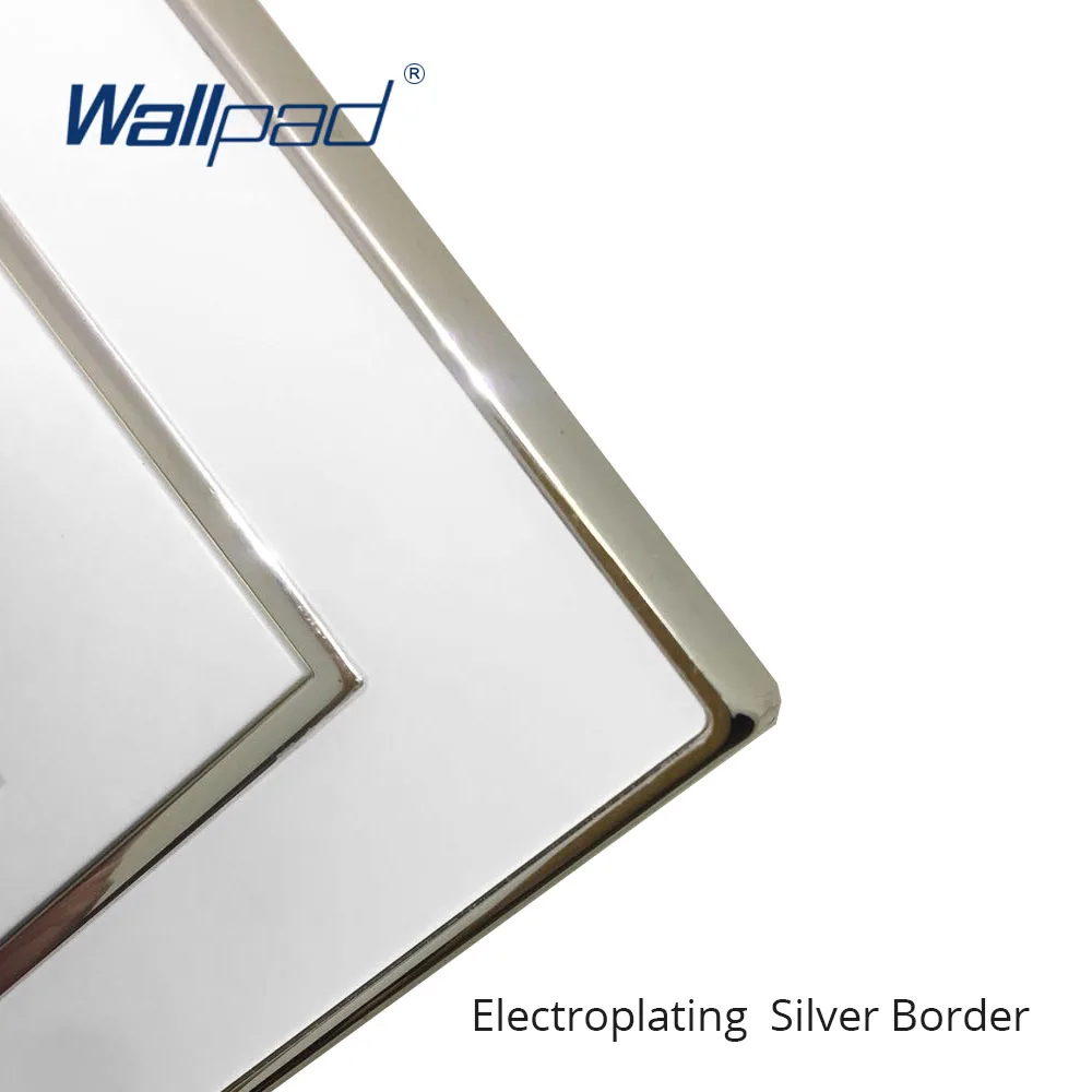 Французский ЕС разъем Wallpad Роскошная настенная электрическая мощность Зеркало акриловая панель французский стандартный отвод настенная пластина 16A AC 110~ 250 В