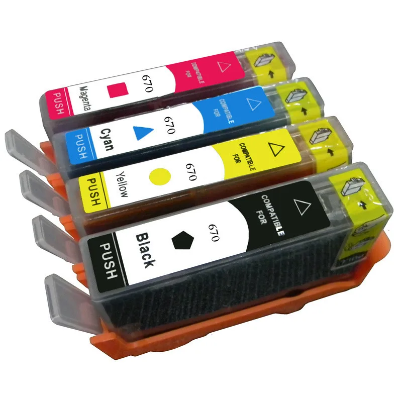 compatible Ink cartridge replacement for hp 670 670xl for