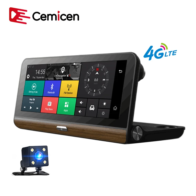 Видеорегистратор Full HD 1080P Android 5 1 GPS навигатор 8 дюймов 4G Wi Fi|Видеорегистраторы| |