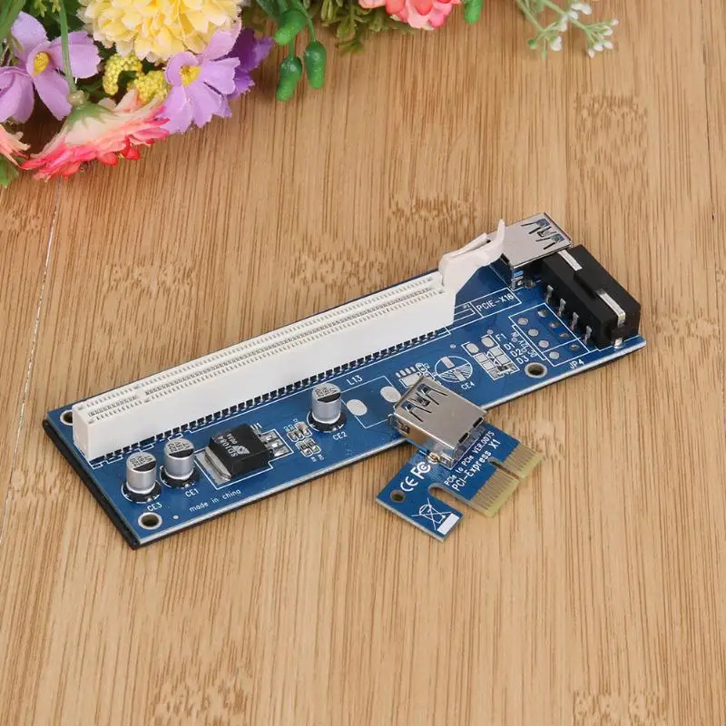 4Pin BTC Mining PCI-E 1X to 16X USB3.0 Extender Graphic Card Adapter Cable