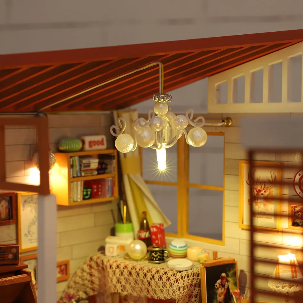 Кукольный домик, мебель, миниатюрный кукольный домик, сделай сам, миниатюрная комнатная коробка, игрушки, ED Puzzle, декоративный креативный для детей кукольный домик P20