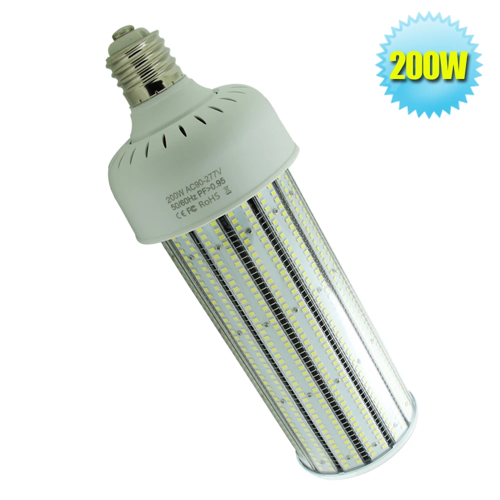200W LED Light Bulbs With Clearly PC Cover E39 Mogul Base Replacement