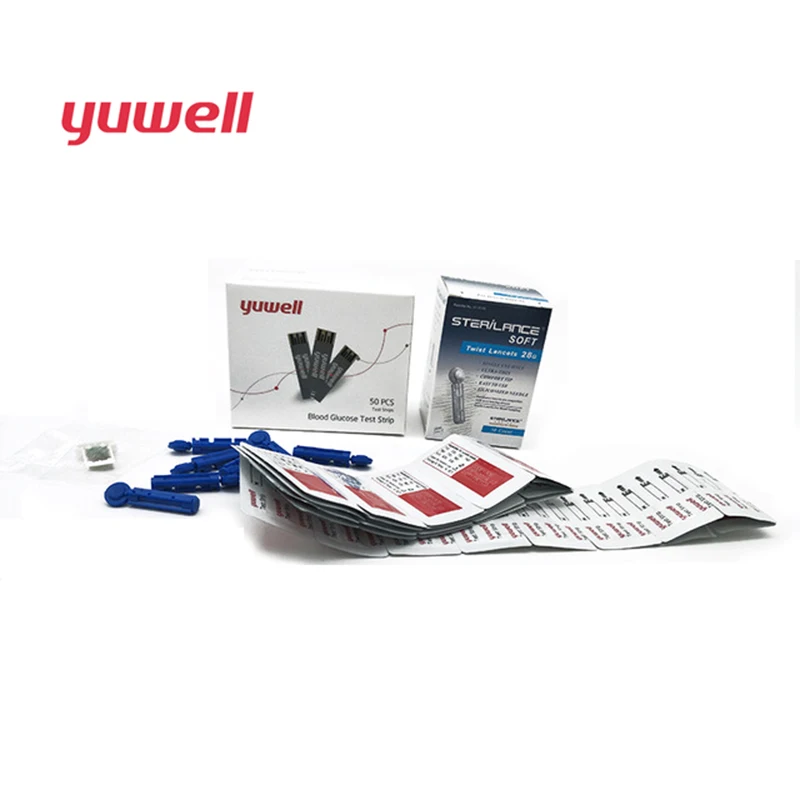 

Yuwell 710 Blood Sugar Tester Glucometer Monitor Diabetes Blood Glucose Meters Monitor Sugar Meter Accessorie 100pcs Test strips