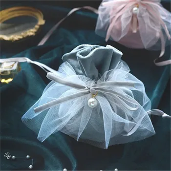 

Delicate Gift Jewelry Wedding Candy Velvet bag velvet package bag candy gift bag present bags fairy soft dust-quality packaging