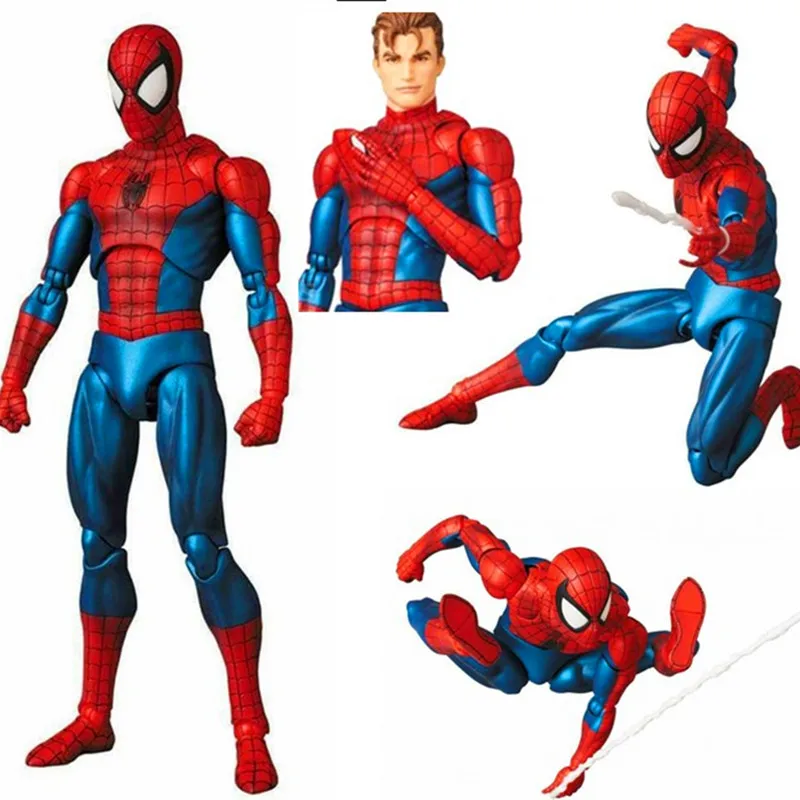 

New Avanger4 Justice League Super Hero MAFEX MAF The Amazing Spider-Man 075 PVC Action Figure Toy Doll In Retail Box