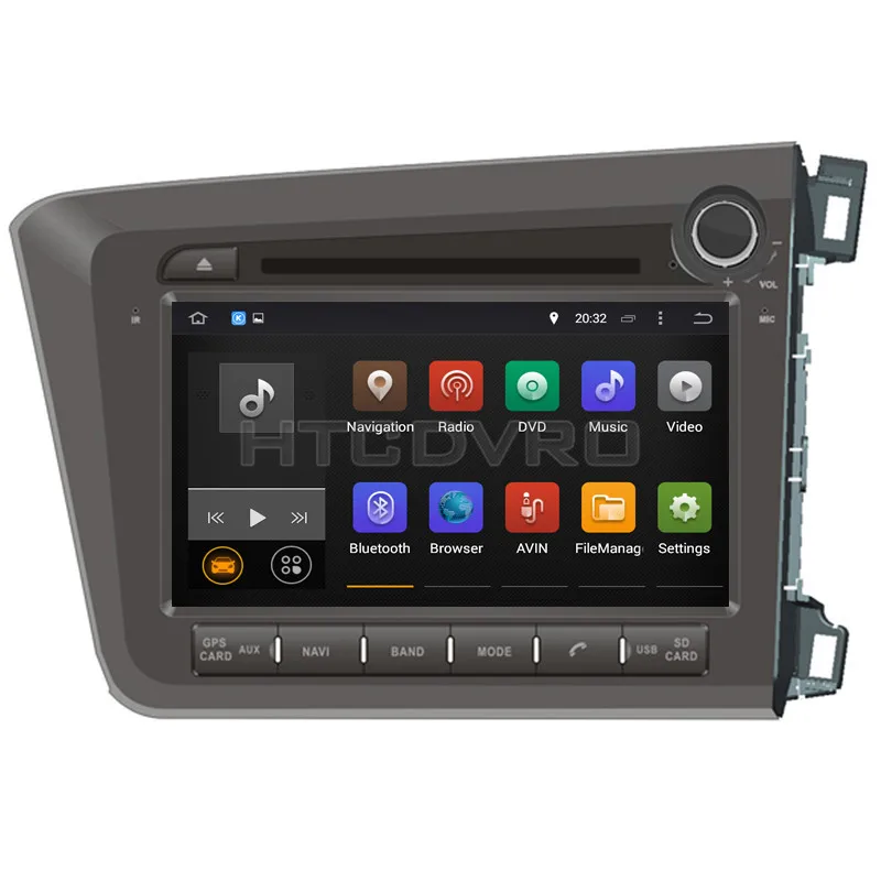 Top YMODVHT 8inch 4G Octa Core Android 9.0 7.1 Car DVD Player for Honda Civic Right/Left driving 2012- RDS Radio Audio Video Stereo 3