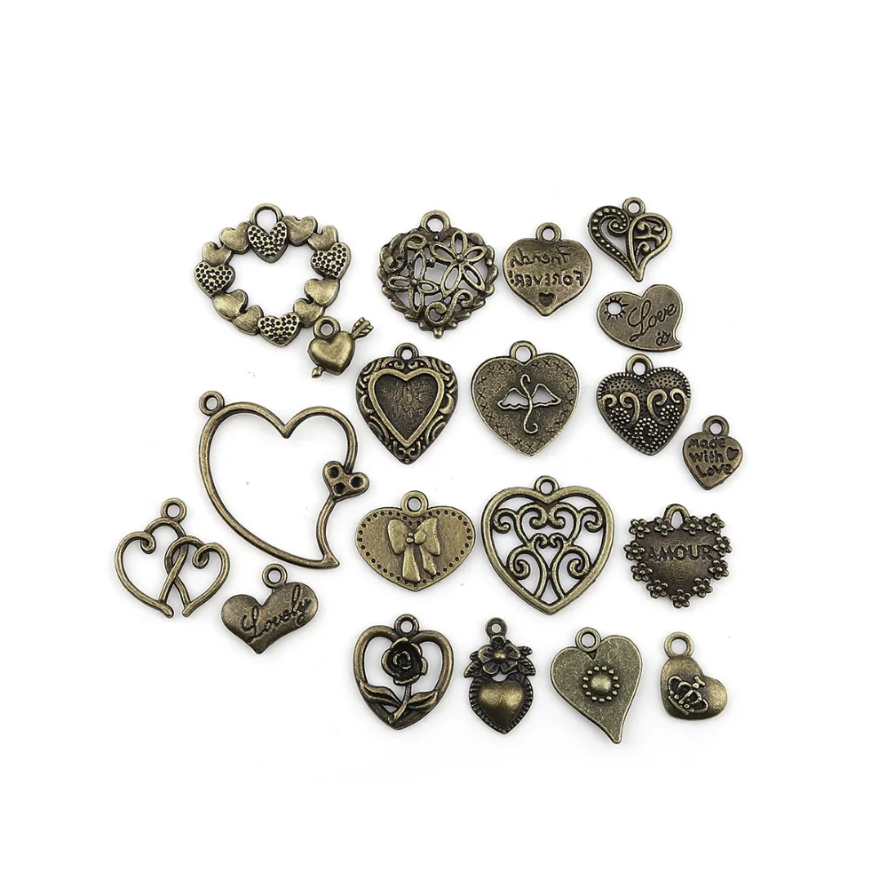 Модные подвески DoreenBeads из цинкового сплава смешанные серебряные цвета цвет