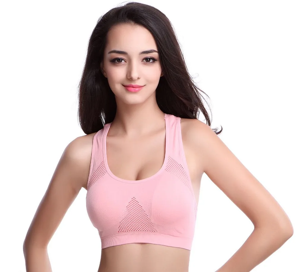 New Seamless Breathable Jogging Fitness Crop Tops Women Sport Bra Top