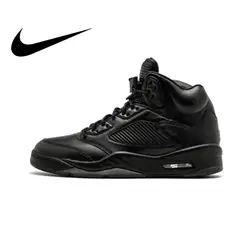 Официальный оригинальный Nike Air Jordan 5 Ретро Prem для мужчин's баскетбольные кеды дышащая Professional Training Спортивная Обувь прочный 881432