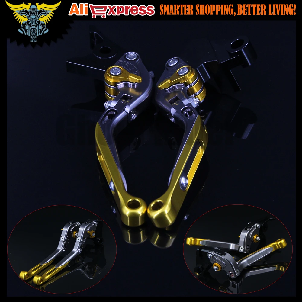 

Gold+Titanium 8 Colors CNC Adjustable Folding Extendable Motorcycle Brake Clutch Levers For Honda Black Spirit 2014 2015 2016