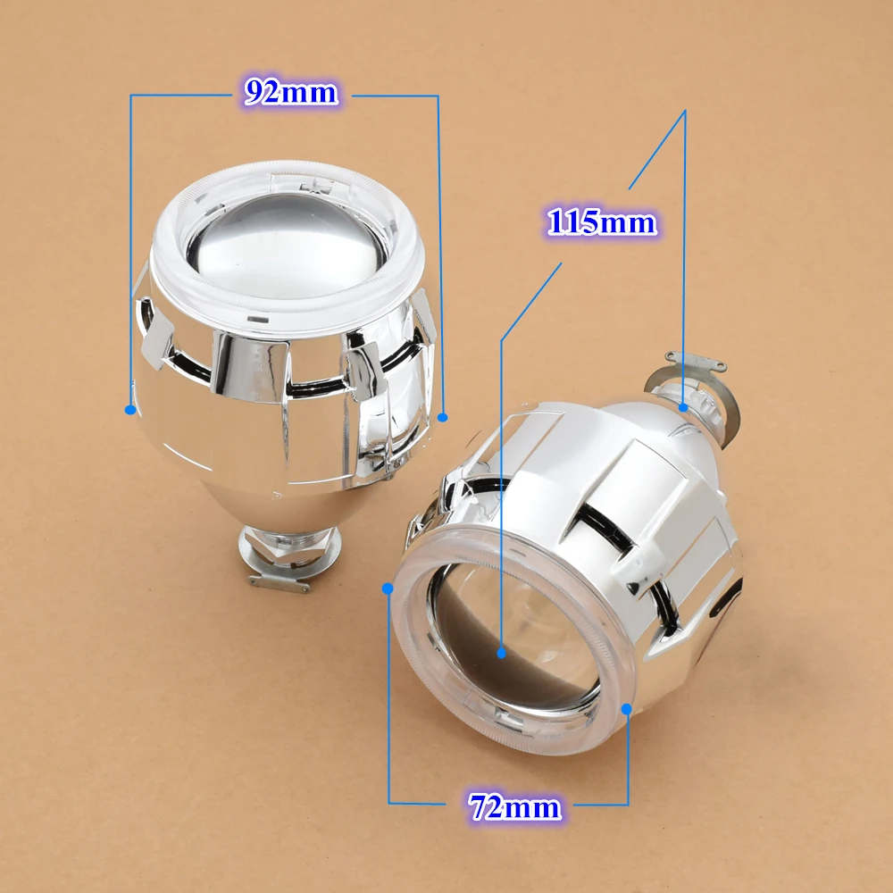 Britune Bi-xenon проектор Объектив Ангел Дьявол глаза проектор 2,5 автомобильные линзы полный комплект для H7 H4 Фары аксессуары для модернизации