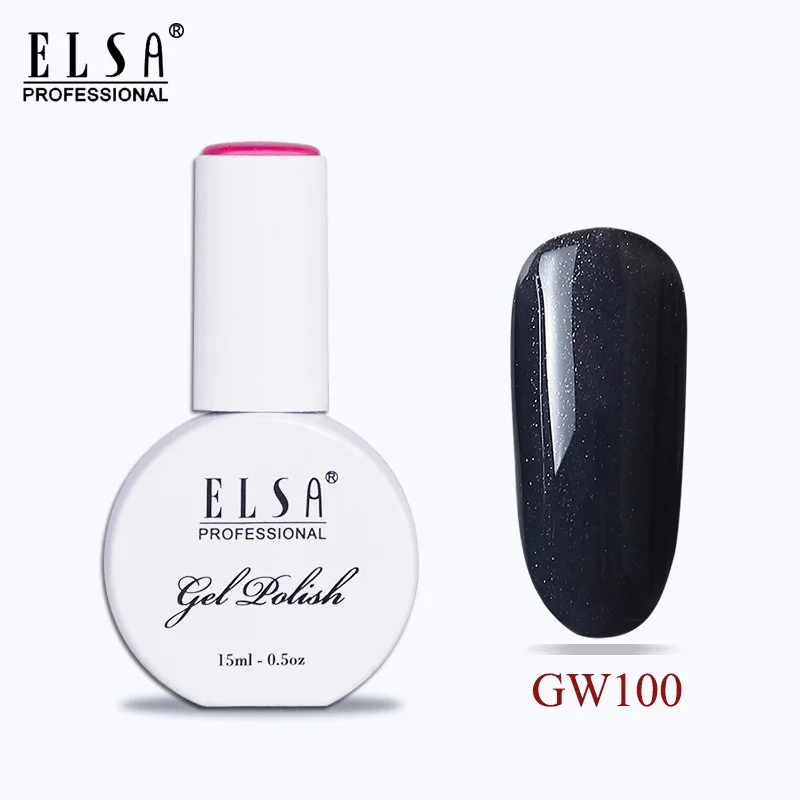 ELSA Гель-лак для ногтей, высокое качество, маникюрный салон, советы 120, горячая Распродажа, цвет 15 мл, Классический впитывающий органический УФ светодиодный Гель-лак для ногтей - Цвет: GW100
