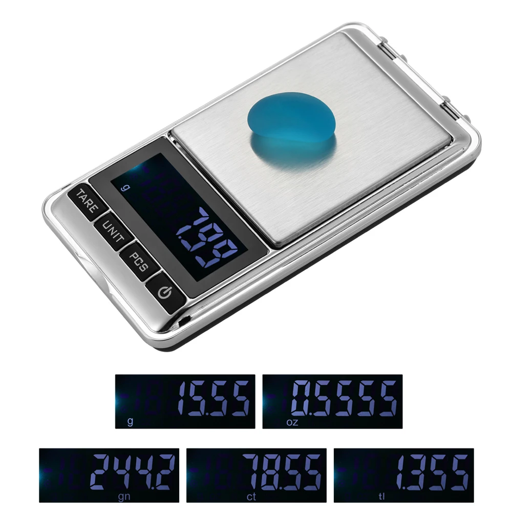 

6 Sizes Accurate Pocket Scale 5 units Mini Electric Kitchen Scale Accurate Kitchen Scale For Jewelry Food Baking Fruits