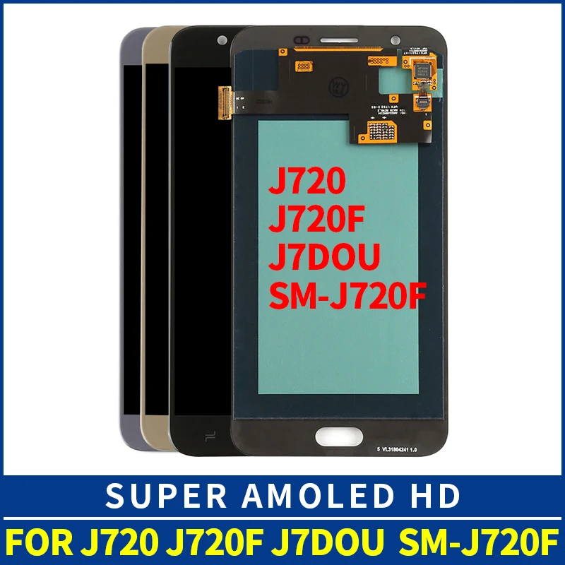 

J720F lcd 5.5'' AMOLED For Samsung Galaxy J7 Duo display SM-J720F LCD Screen Digitizer Touch Digitizer For samsung J720 LCD