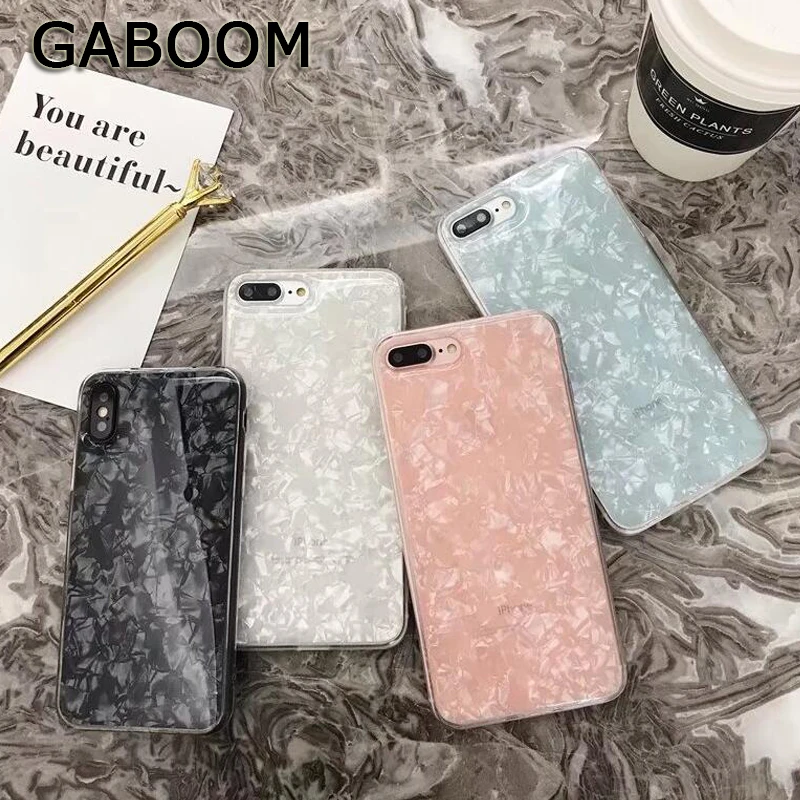 GABOOM Soft TPU Silicone Cases For iPhone X 6 6s 7 8 Plus Shell Pattern Laser Phone Covers for Case Coque Capa |