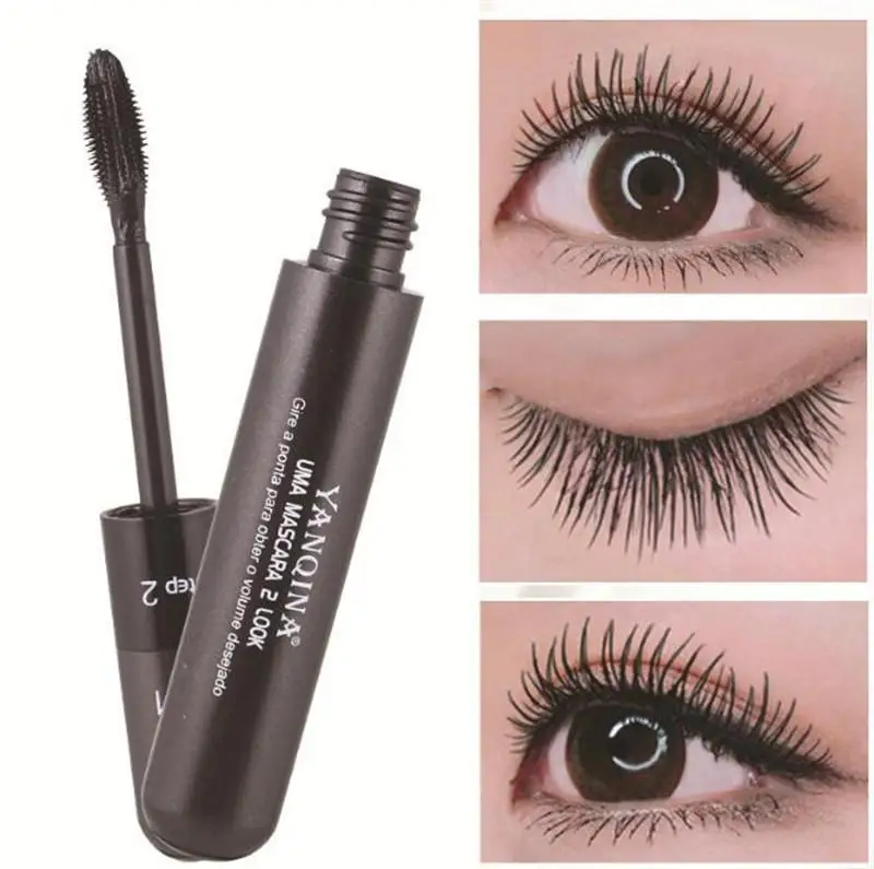

YANQINA Makeup Double Head Black 4D Mascara Waterproof Thick Curling Lengthening Quick Dry Natural Mascara Eyes Beauy