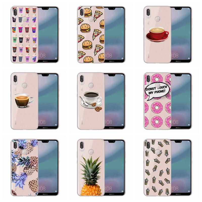 Case For Huawei Honor 7A 8A 8X 8C 9 10 Mate 20 P9 P10 lite/P8 Lite Y5 II Nova 3 Soft Paint TPU Pizza Pineapple Cover AC637 |