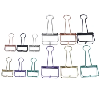 

Metal Binder Clips 1pc Hollow Out Clips Random Color Notes Letter Paper Clip Office Supplies White Yellow