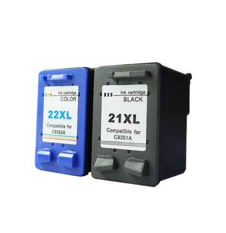 2pcs Compatible Ink Cartridge For HP 21 22 xl for hp Deskjet 3915 3920 3930v D1530 D1320 D1311 