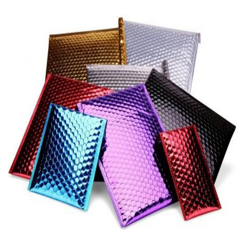50pcs Gold Aluminized Foil metallic bubble mailer high quality CD/DVD shipping envelope shock resistance mailing | Дом и сад
