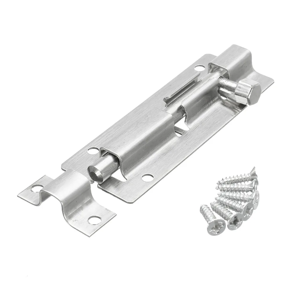 2PCS/Lot Door Bolt Sliding Latch Satin Aluminium Barrel Lock Catch For