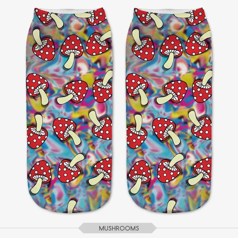 Женские носки в стиле Харадзюку с принтом ананасов|3d printed socks women|3d print sockslow cut ankle |