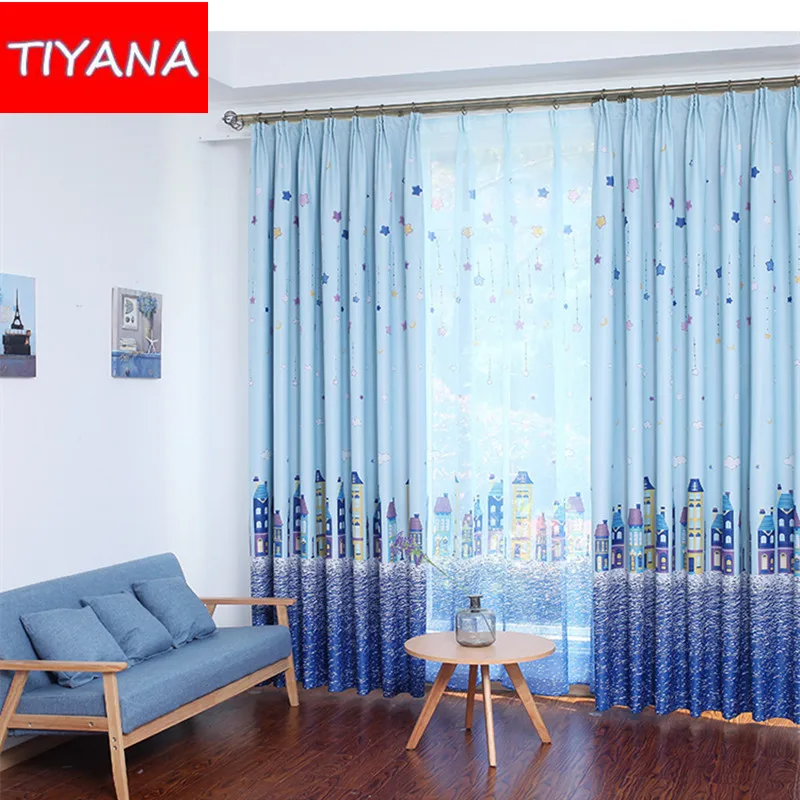 blue star and castle curtains for child room cartoon curtains and tulle for baby boys bedroom blinds blackout curtains ag15620 - Blinds For Baby Room blue star and castle curtains for child room cartoon curtains and tulle for baby boys bedroom blinds blackout curtains ag15620 - Blinds For Baby Room