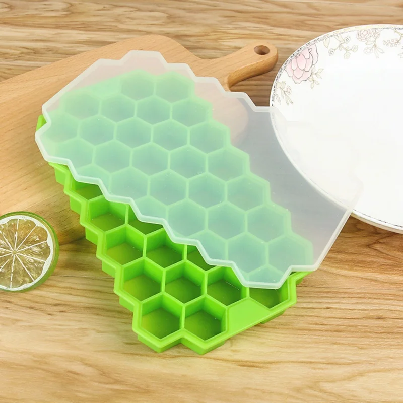 Дома Кухня лоток для льда Лето Honeycomb Форма льда 37 кубики льда лоток форма для льда контейнеры для хранения напитков формы