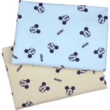 Полметра чесаный хлопок Поплин Ткань с принтом Микки, ручная работа DIY Одежда платье Детская одежда D30