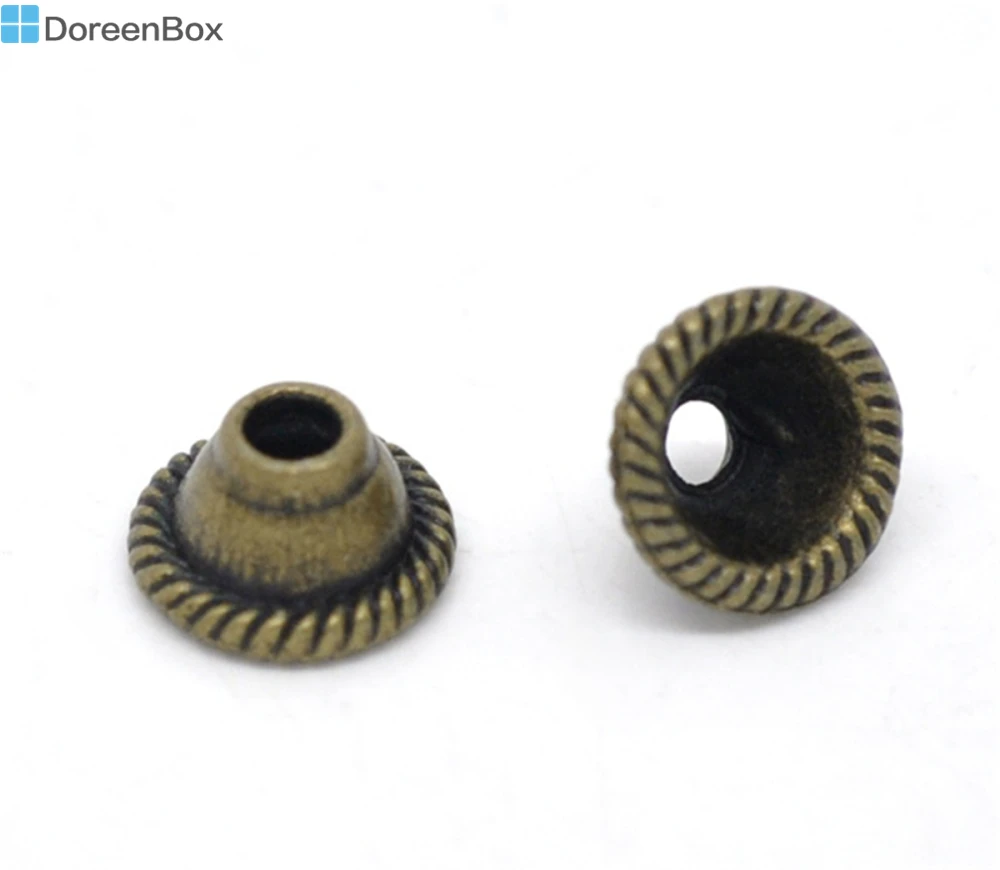 

Lovely Jewelry! 100 Bronze Tone Bead Caps Findings 8x5mm (B14477)