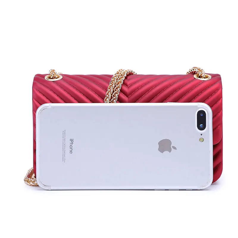 Arsmundi New Handbags Women Frosted Jelly Shoulder Bag Fashion Small Bag V-chain Messenger Bag Tide Candy Color Female Clutch Arsmundi New Handbags Women Frosted Jelly Shoulder Bag Fashion Small Bag V-chain Messenger Bag Tide Candy Color Female Clutch