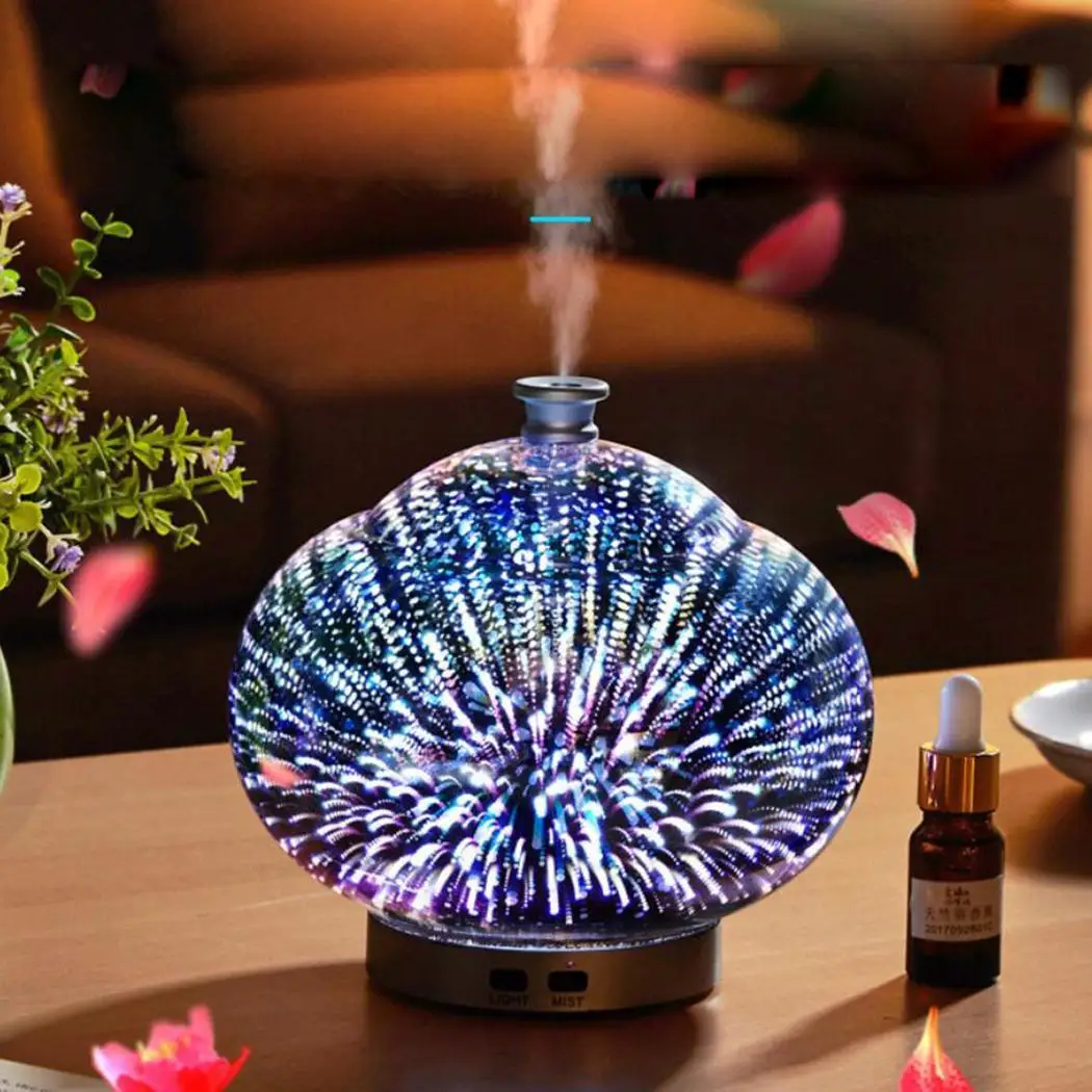 

100ml 3D Essential Oil Aroma Diffuser Ultra-quiet Portable Ultrasonic Humidifier Aromatherapy Star Style Shape