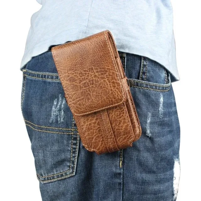 Кожаный чехол, зажим для ремня, застежка-липучка, противоударный чехол для телефона, чехол, сумка-кобура для нескольких смартфонов, 5,5 дюймов