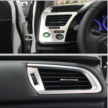 

WELKINRY car auto sedan cover styling for Honda CITY GM6 2014 2015 2016 2017 ABS chrome air conditoning outlet air vent trim