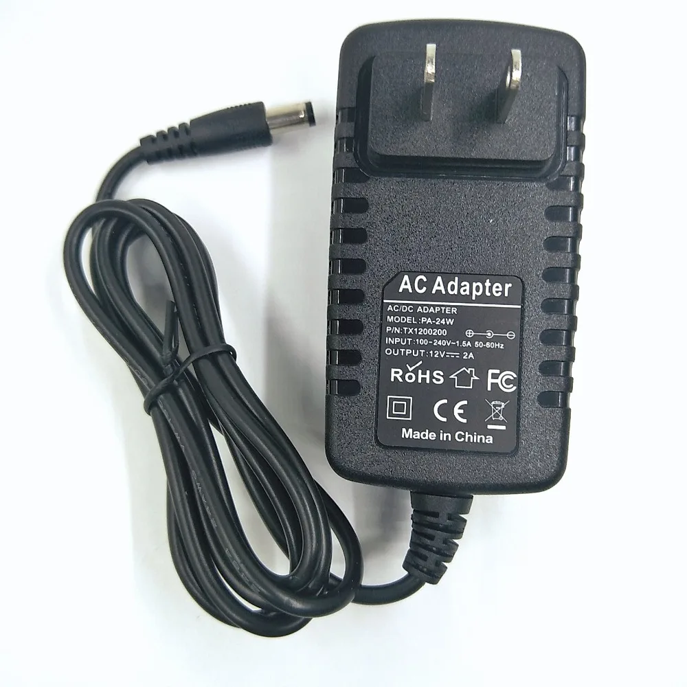 PA 24W 12 V 2A блок питания для ноутбука монитор Дверь постоянного тока 5 5*2 1 мм США