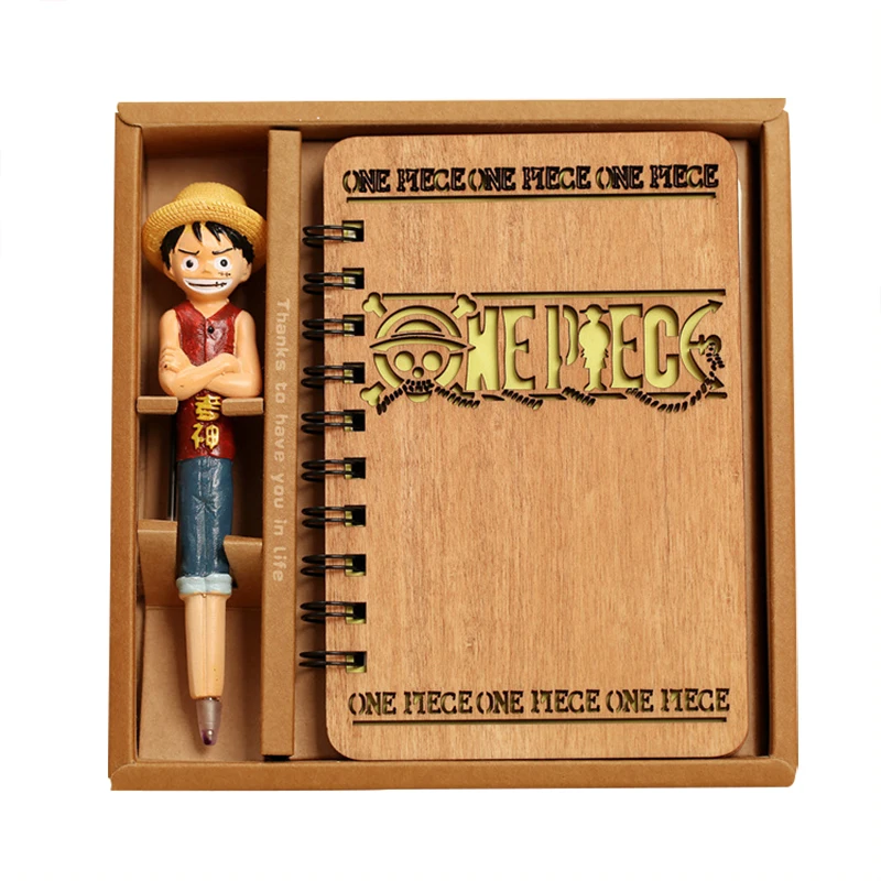 

Creative One Piece Luffy Notebook With Pen Ornaments Desktop Crafts Student Set Gifts Home Decor Cartoon Diary Notebook Notepad