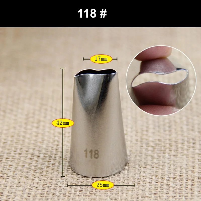 

118# Stainless Steel Icing Piping Nozzles Cake Decorating Pastry Tip Sets Cupcake Tools Bakeware