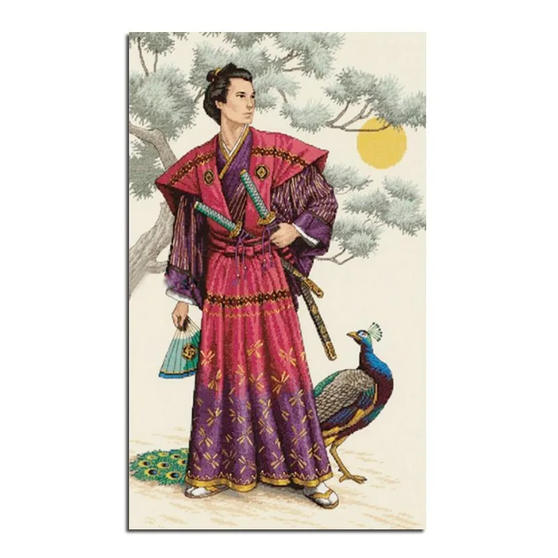 

Samurai 30X40 cross stitch diamond embroidery Diamond painting cube stone home Decoration wedding needlework diamond mosaic