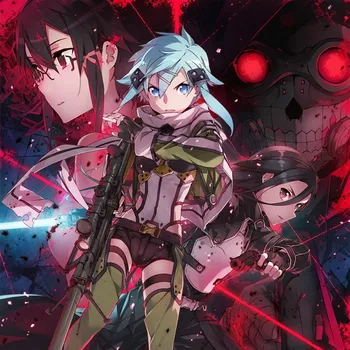 

New Oct. Home Textile Sword Art Online 2 Anime Sinon 40*40CM Square Pillow Case Covers #39368