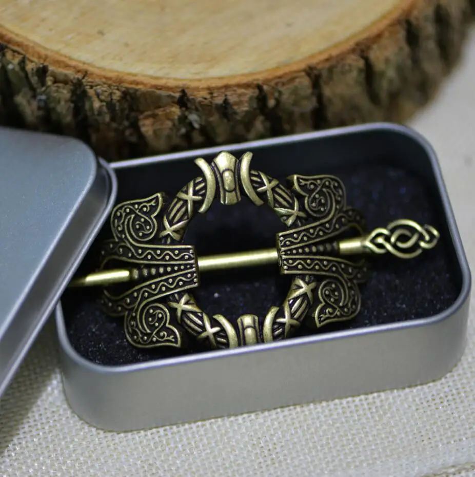 LANGHONG 1 шт. шпильки для женщин Viking заколка для волос ювелирные изделия для женщин растительное ювелирное изделие в виде заколки - Окраска металла: Anti Bronze Box