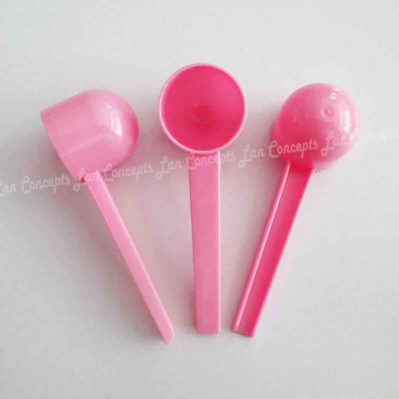US $26.00 100pcsLot 10ML Plastic Measuring Scoop 5g Pink Measure Spoons 5 Gram HDPE Spoon Free Shipping