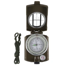 Открытый военный водонепроницаемый металлический оптический линзатический Прицельный компас с мешочком для кемпинга пешего туризма