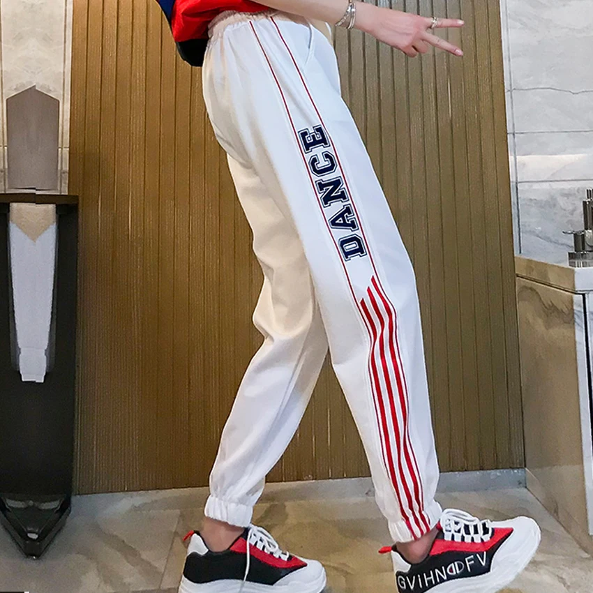 

Casual Harem Pants hip hop fashion plus size S-2XL loose beam legs women's couple Harajuku pants dropshipping pantalon femme